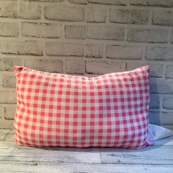 Pink Checkered Valentine Gnome Pillow - Picture 2 of 2
